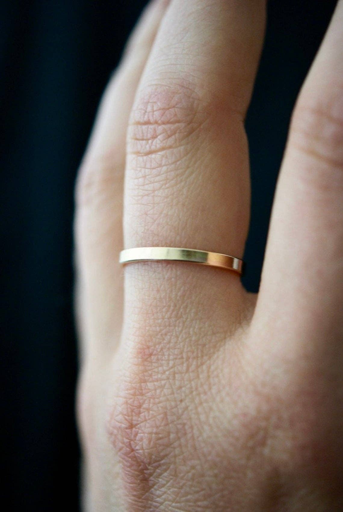 Extra Thick Stacking Ring, 14K Gold Fill