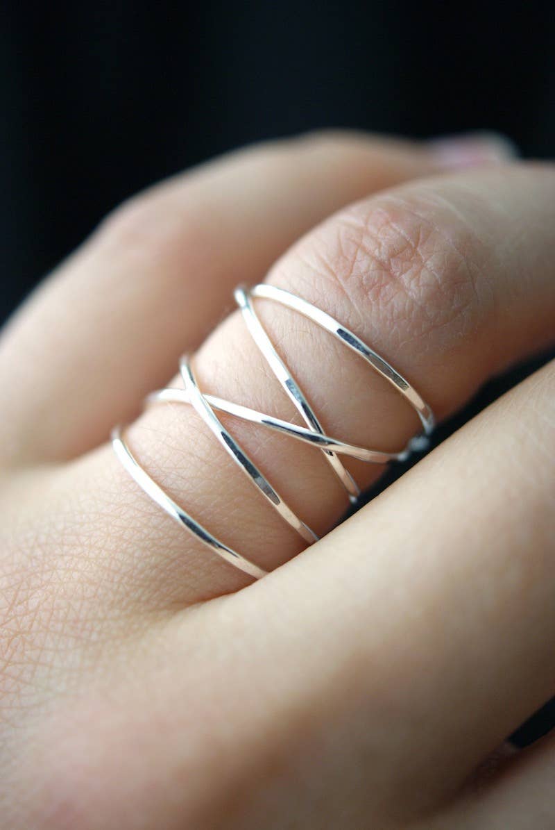 Extra Large Wraparound Ring, Sterling Silver
